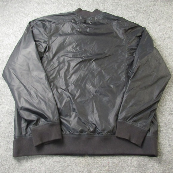 Under Armour Jacket Mens 2XL Black Bomber Full Zip Lightweight Swacket Windbreak - Picture 2 of 11